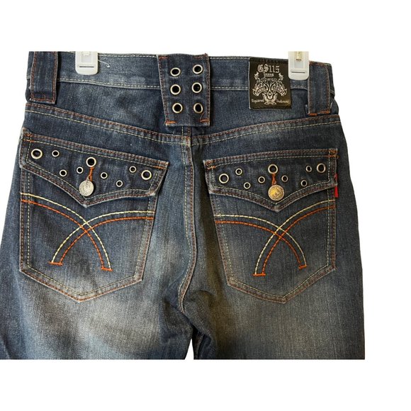 GS 115 Blue Jeans Mens Size 30 Straight Leg Relaxed Grommet Pockets - Picture 8 of 12